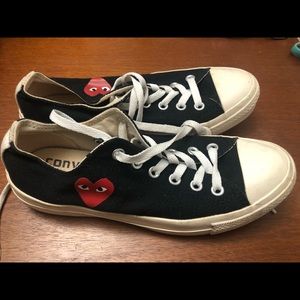 CDG Play x Converse Collab Black Size 8